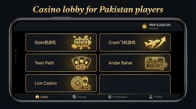 Lobby view of gloryscasino for Pakistan users - 4